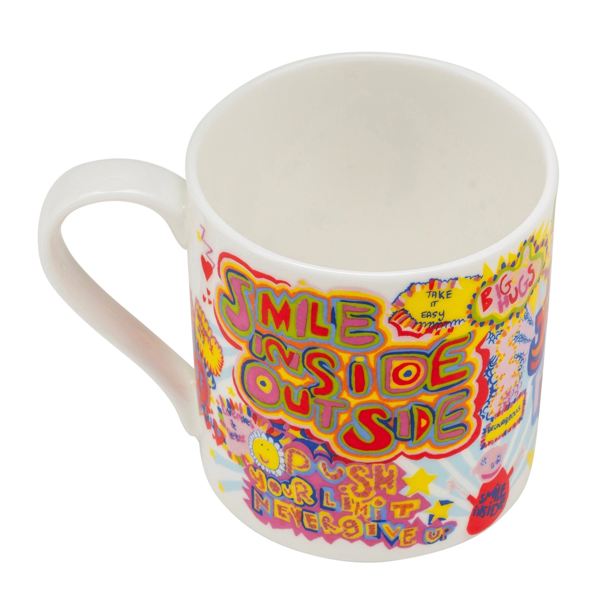 bright coloured Full of Joy, Fine Bone China Mug