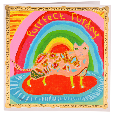 Rainbow Cat, Greetings Card