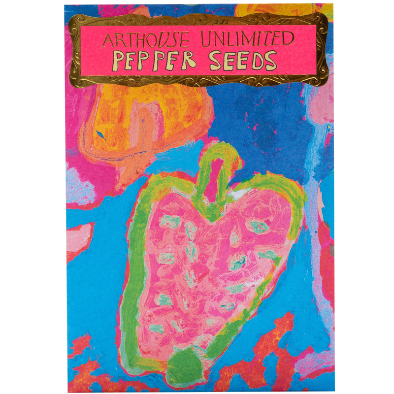 Bright coloured packet of Red Pepper Seeds
