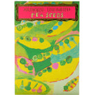 Front of packet of brightly coloured Pea Seeds