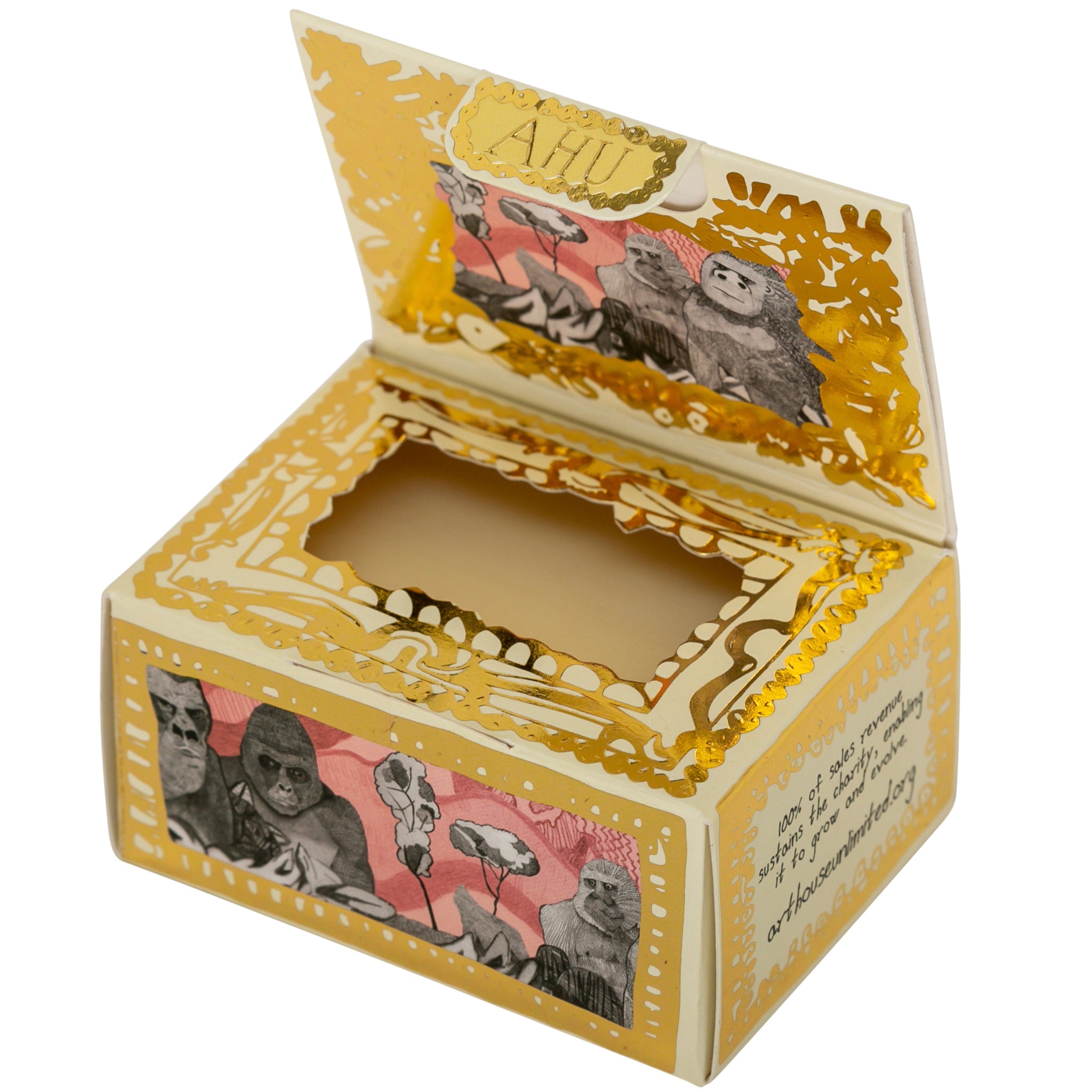 Open box of Gorillas, Triple Milled Organic Soap Slab