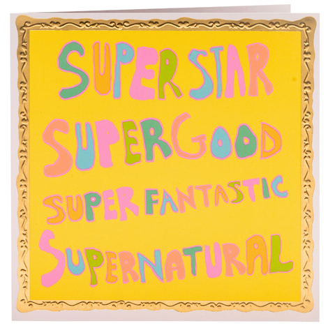 Superstar Supergood, Greetings Card