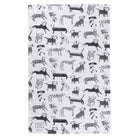 Dogalicious, 100% Organic Cotton Tea Towel with black sketched dogs