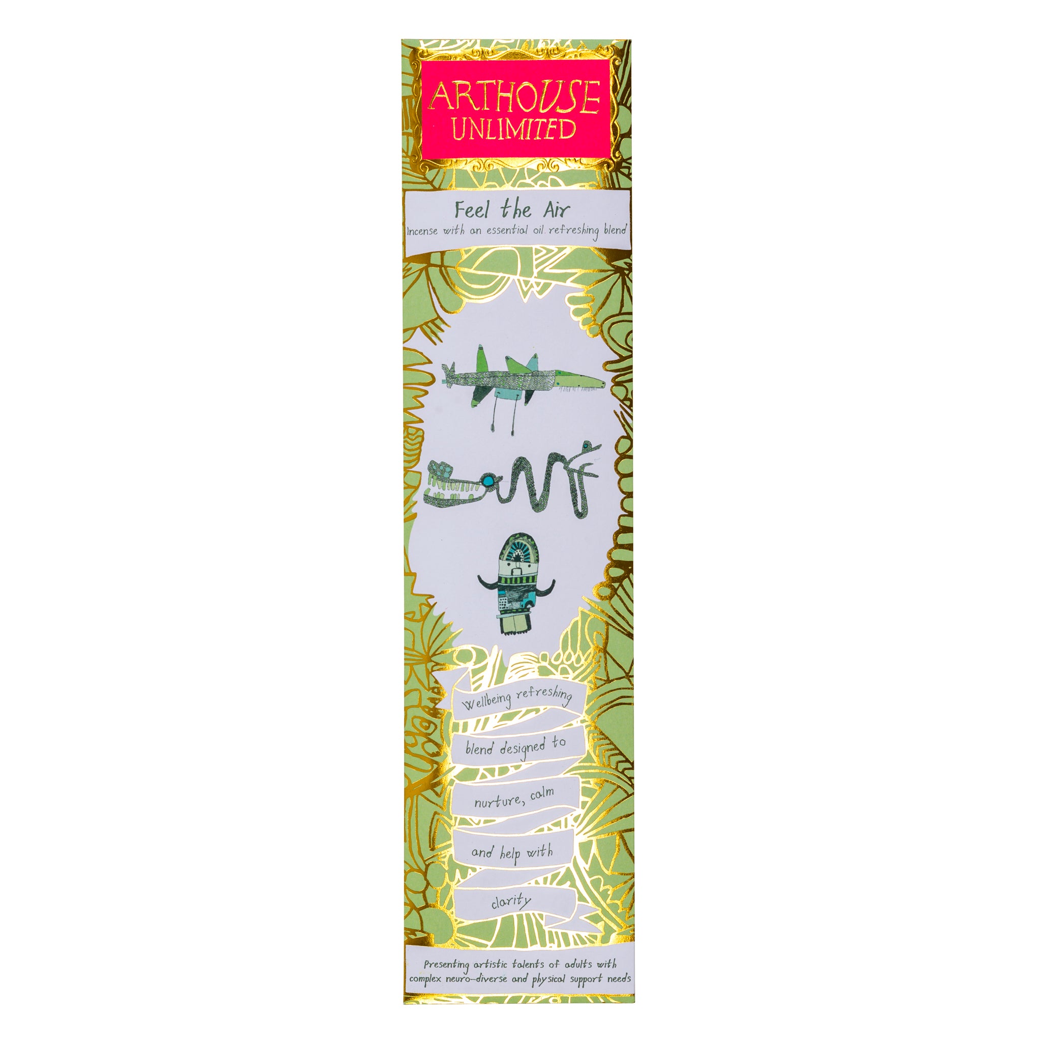 A packet of Feel The Air, Well Being Incense Sticks, Refreshing Blend
