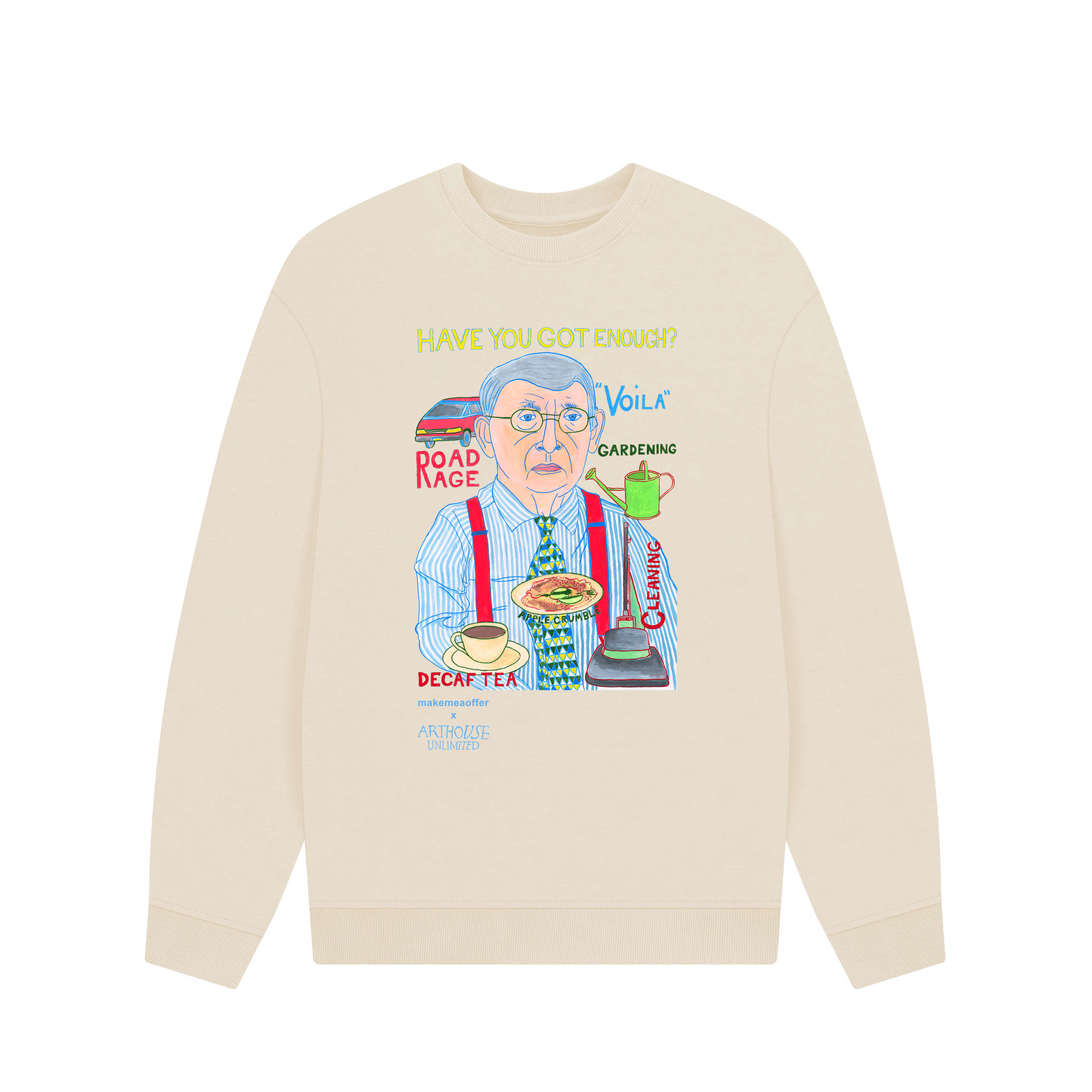 Oat Printed Sweater Front