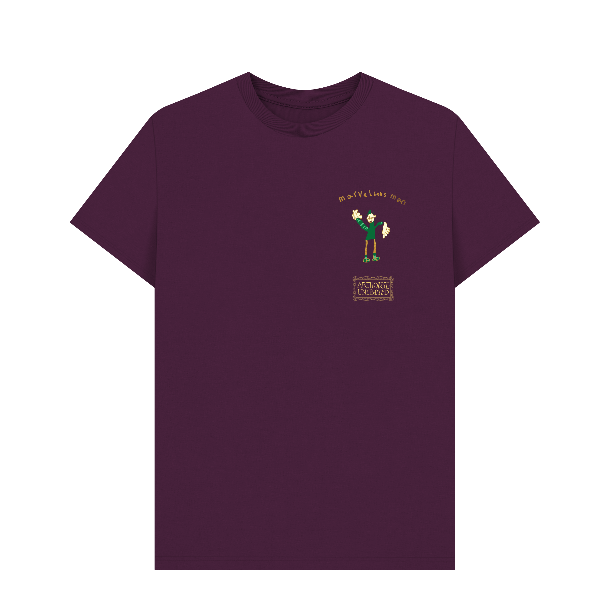 Purple Printed T-shirt Front