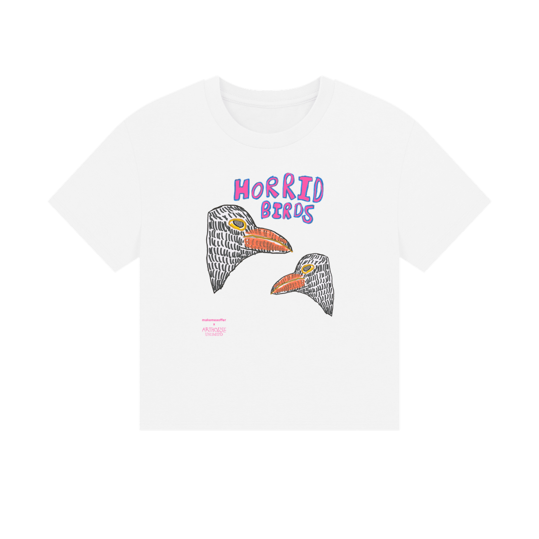 White Printed T-shirt Front