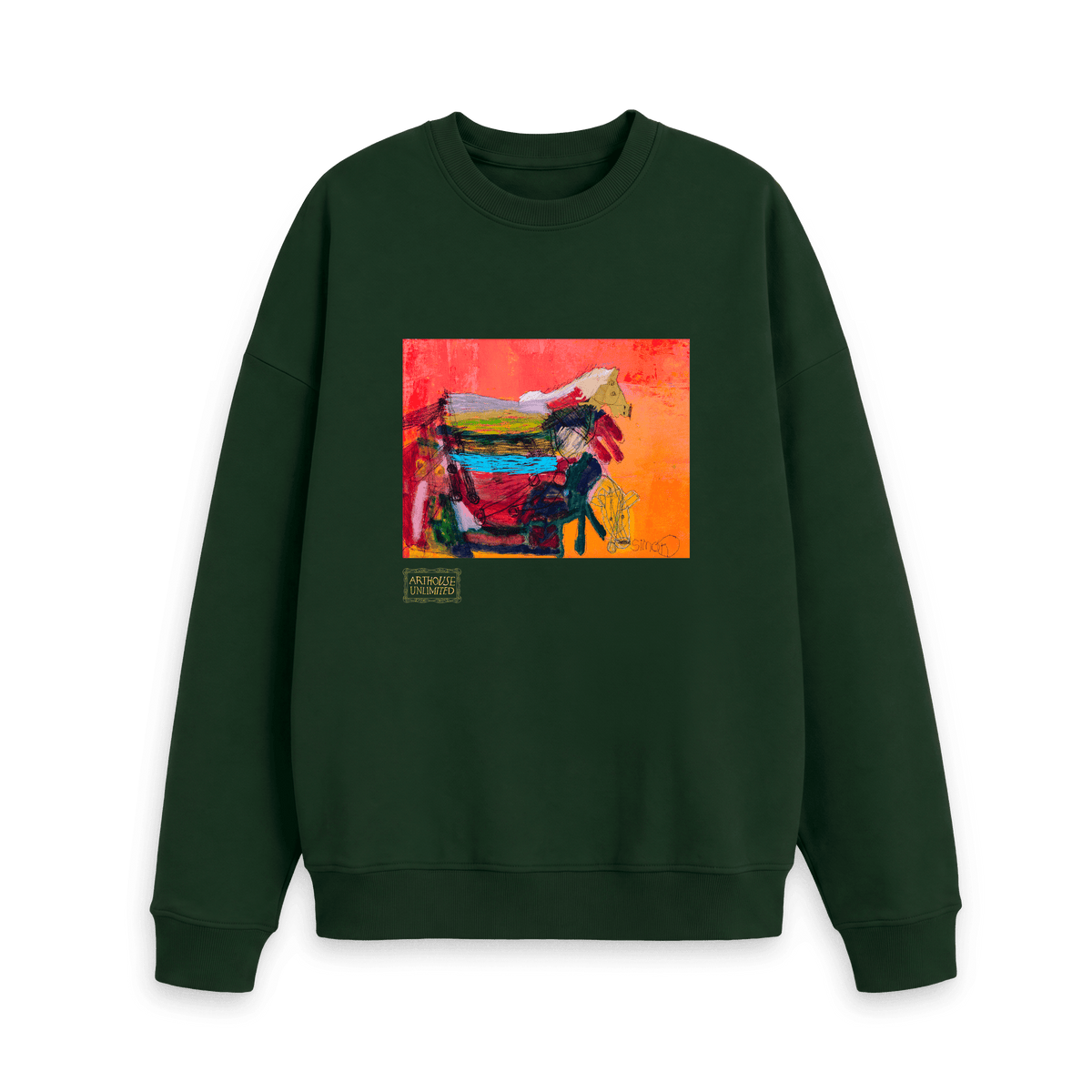 Evergreen Printed Sweater Front