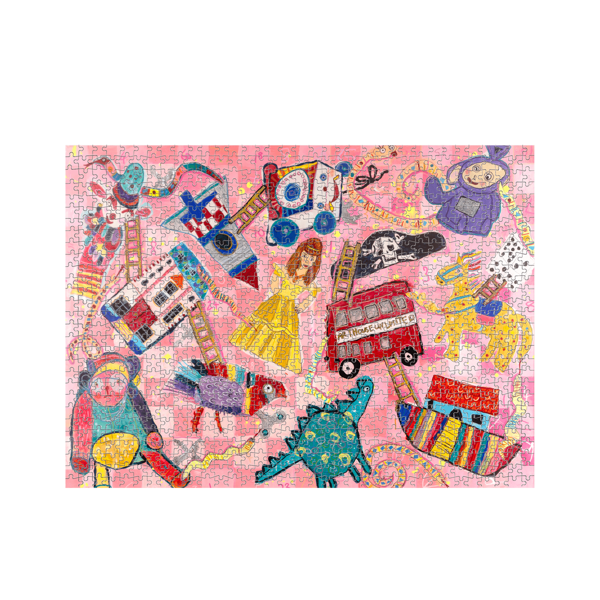 White Jigsaw Puzzles Front