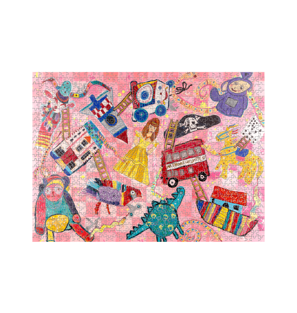 White Jigsaw Puzzles Front