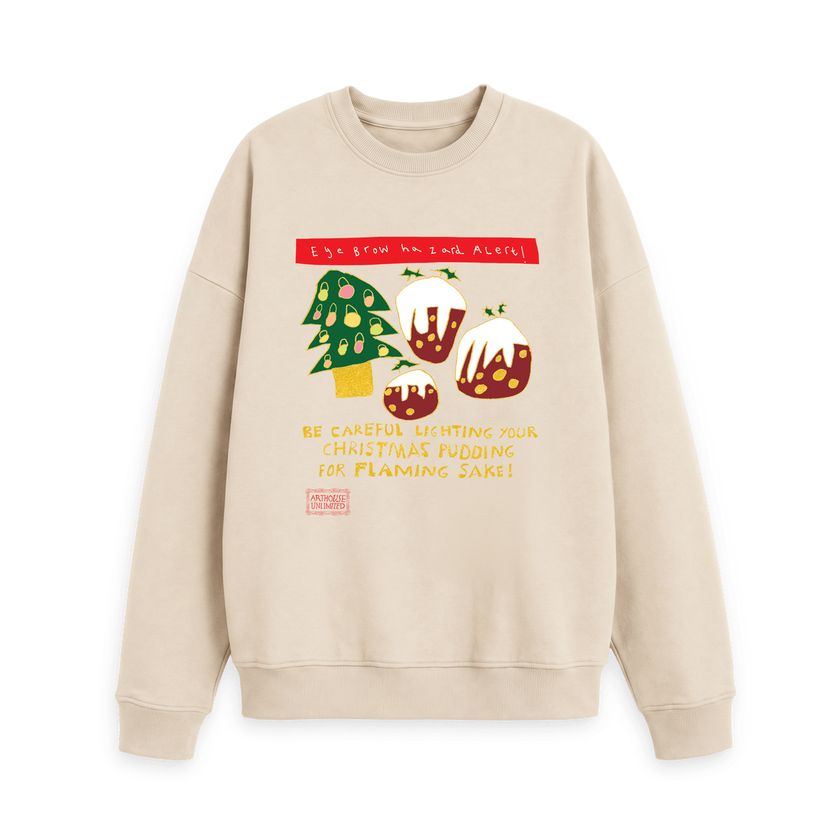Oat Printed Sweater Front