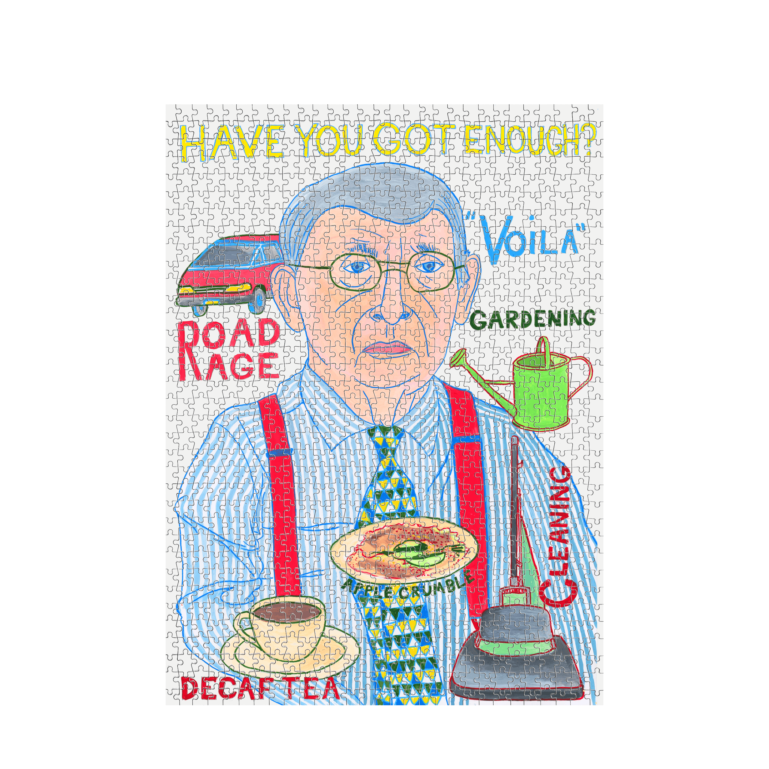 White Jigsaw Puzzles Front