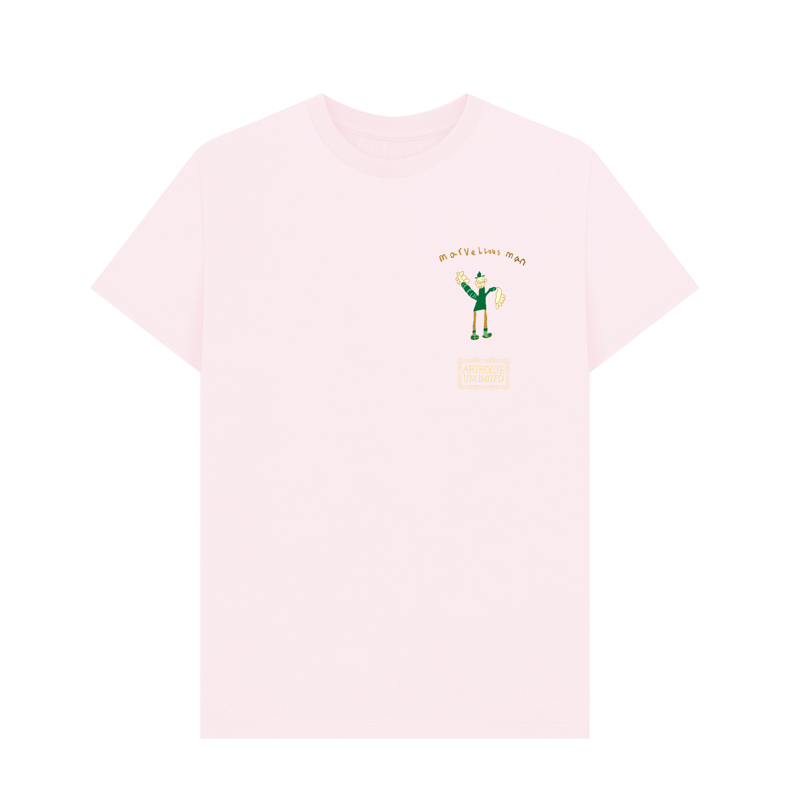 Pink Printed T-shirt Front