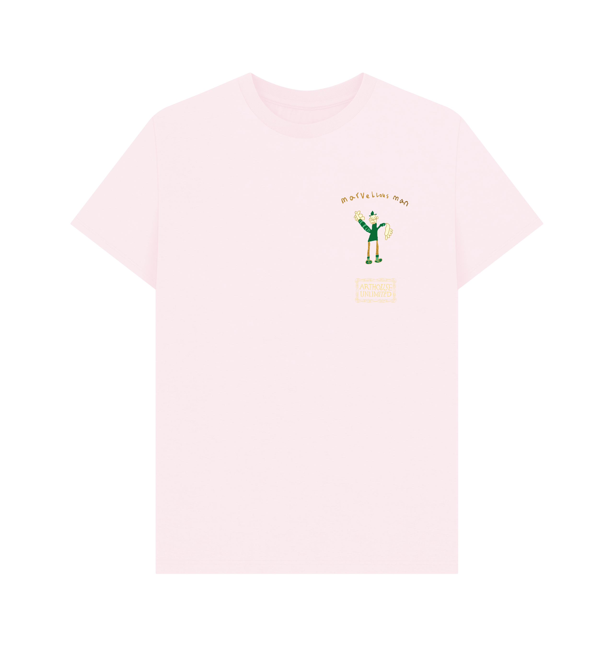Pink Printed T-shirt Front