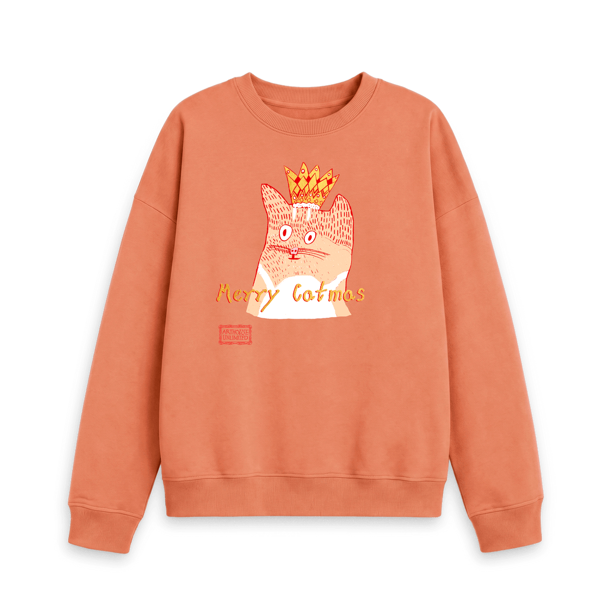 Apricot Printed Sweater Front