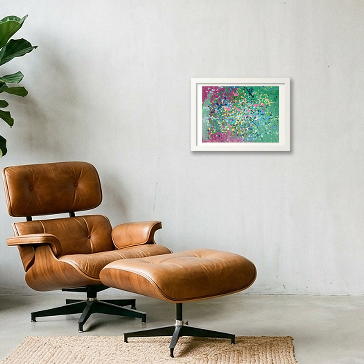 Giclee_david bell Laughing Spots landscape A1 — A4 (30×21cm, 12×8") White Frame