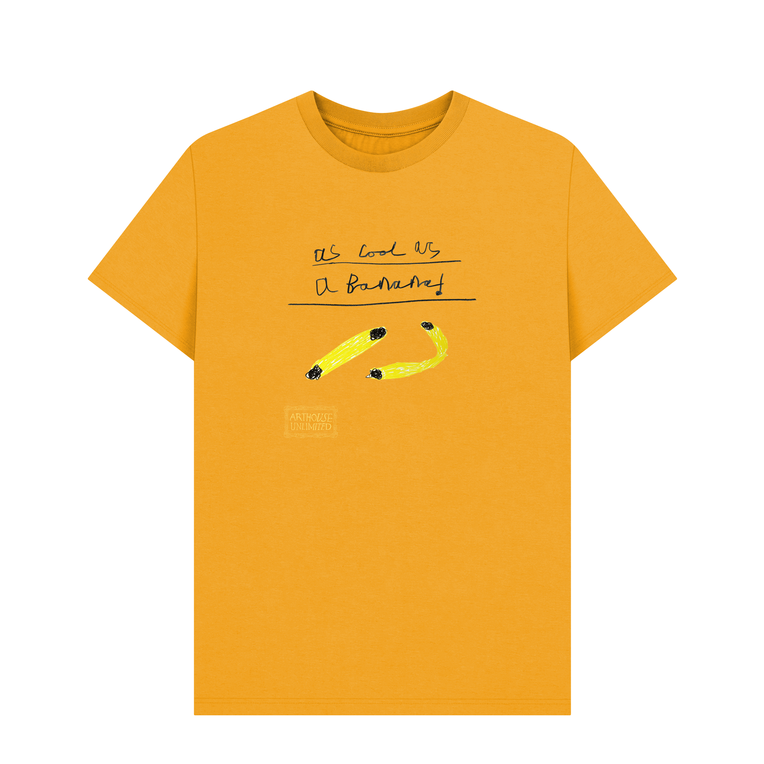 Mustard Printed T-shirt Front