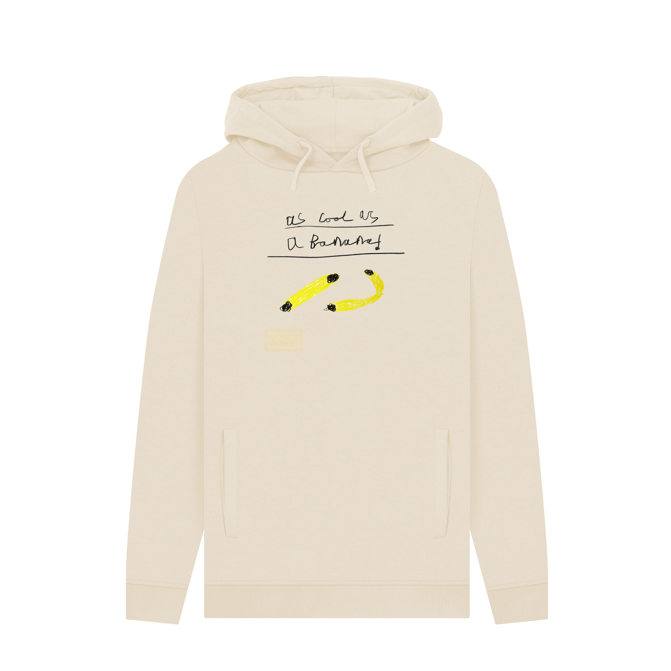 Oat Printed Hoody Front