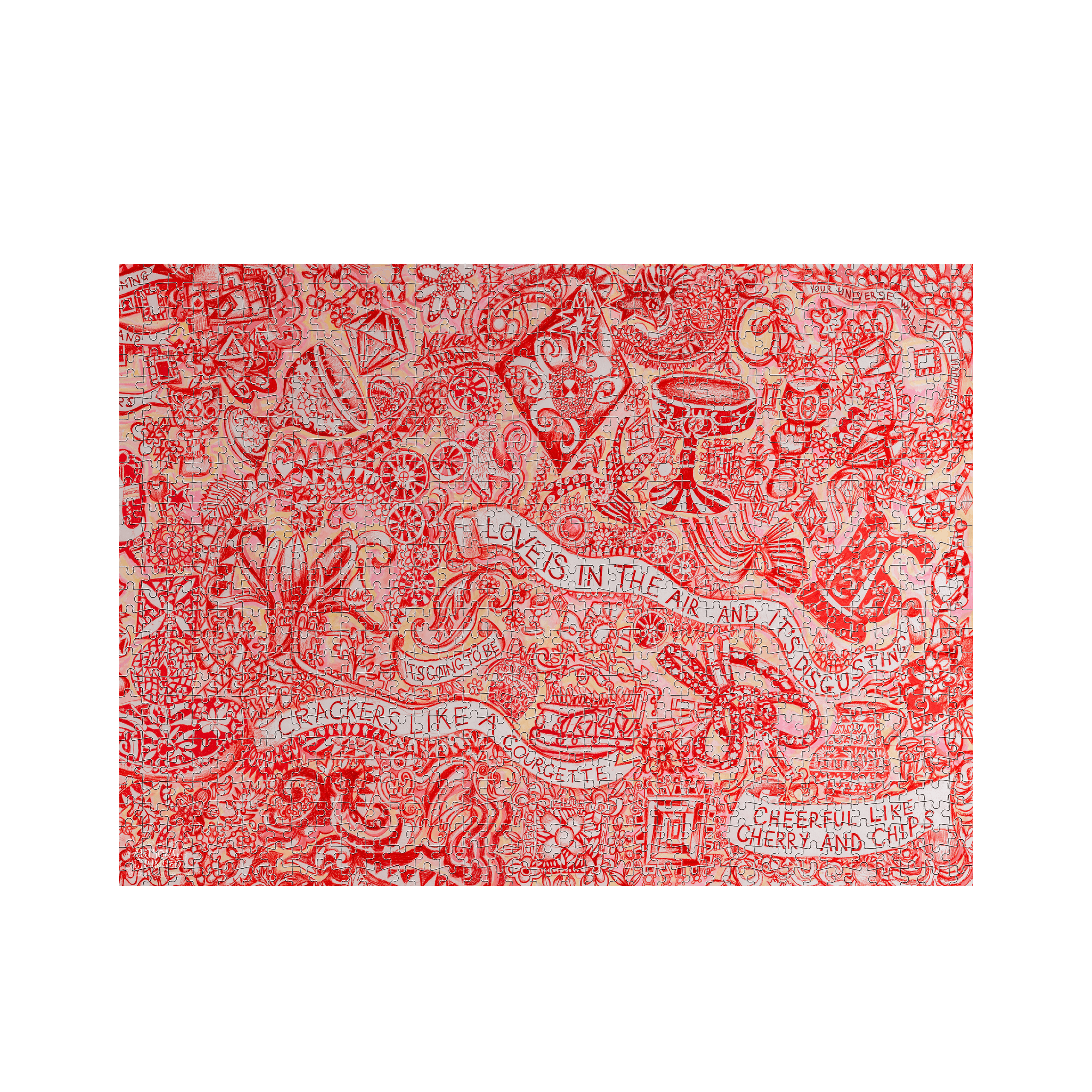 White 1000 Piece Jigsaw Puzzle Front