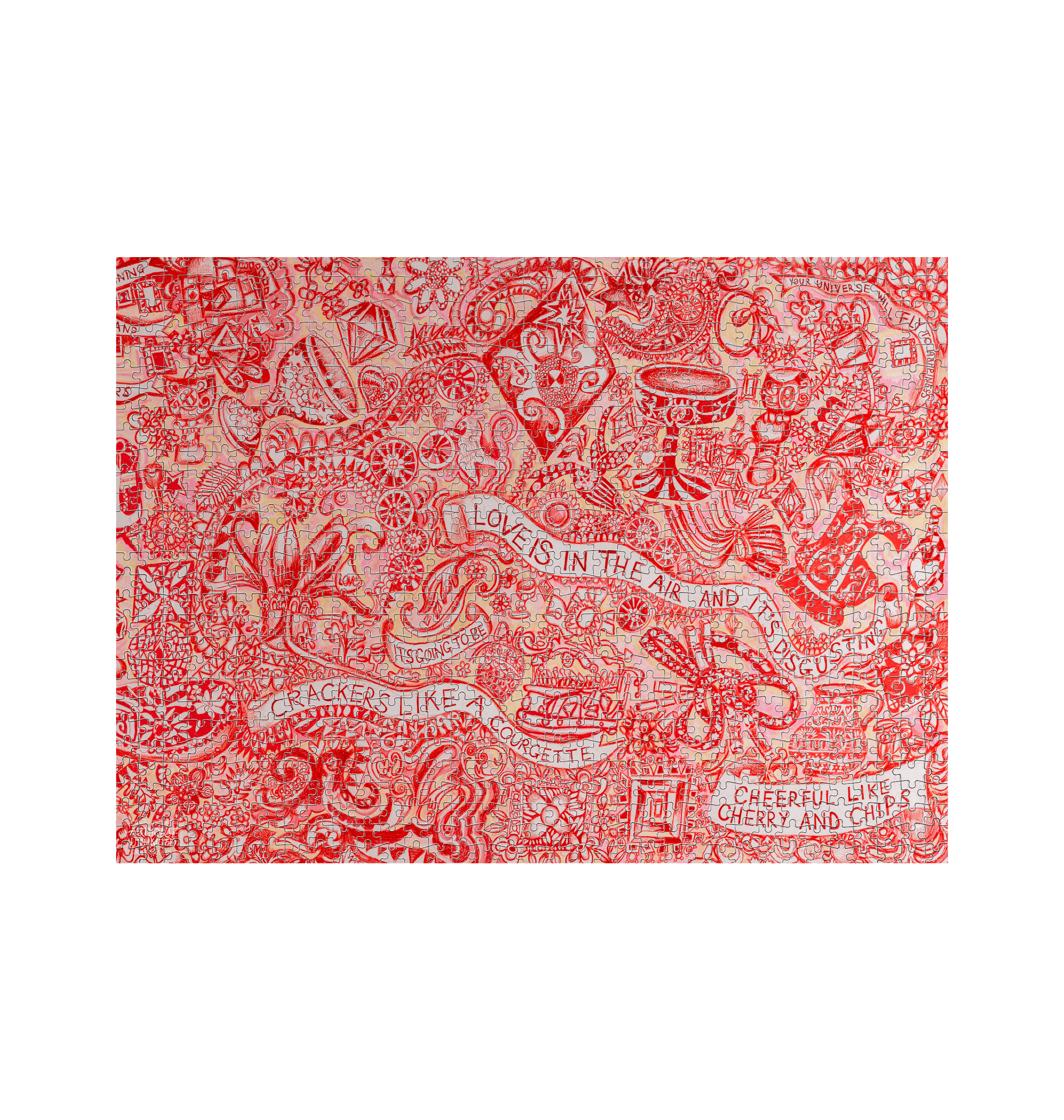 White 1000 Piece Jigsaw Puzzle Front