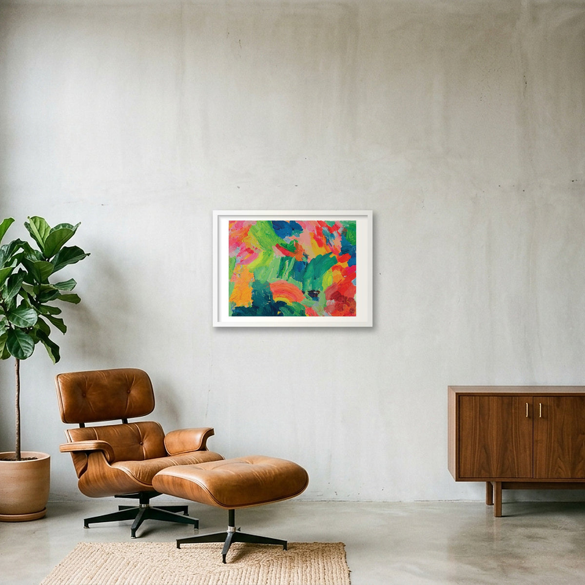 Giclee Rainbow Forest by Mandy Lyne landscape A1 — 59×42cm, 23×17" White Frame