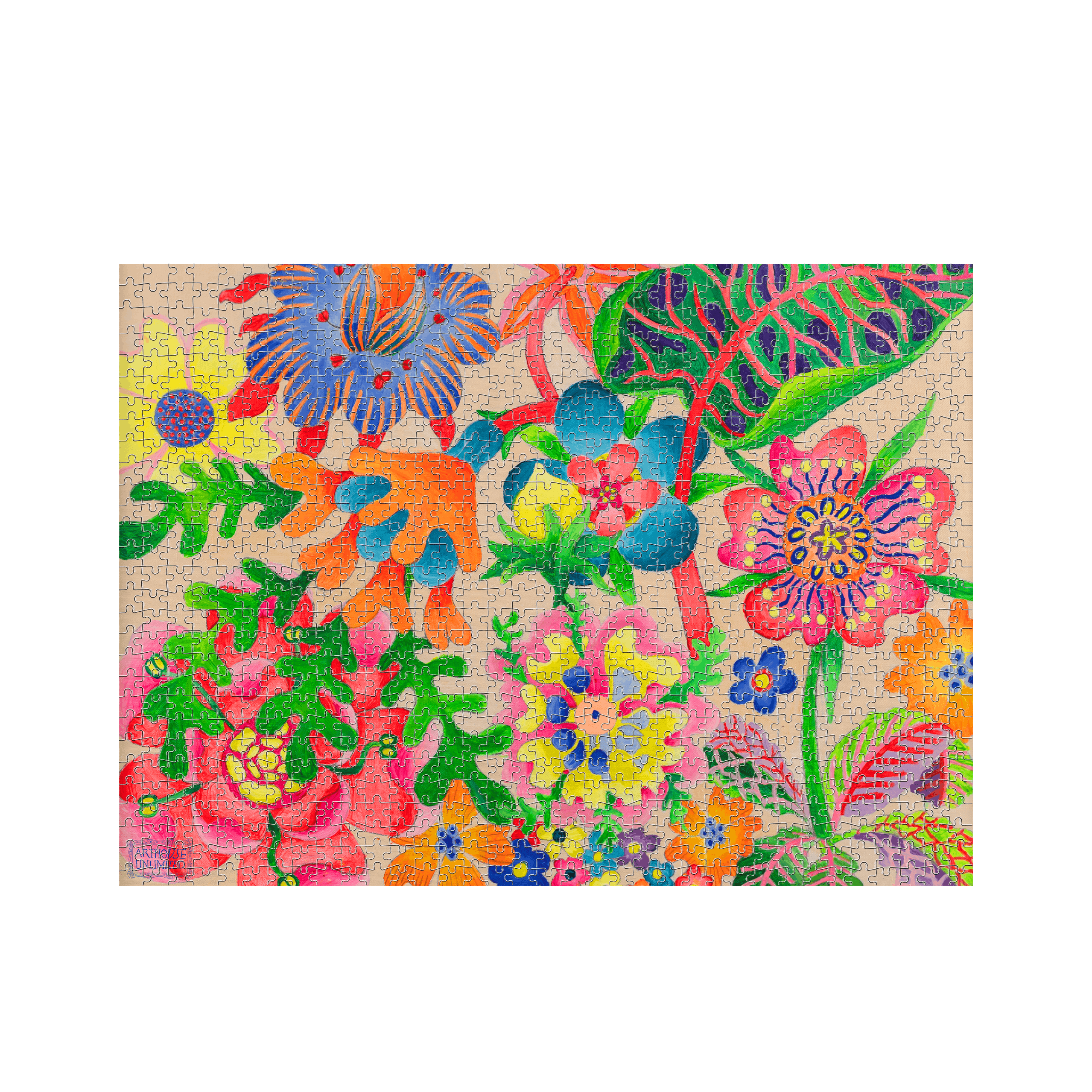 White 1000 Piece Jigsaw Puzzle Front