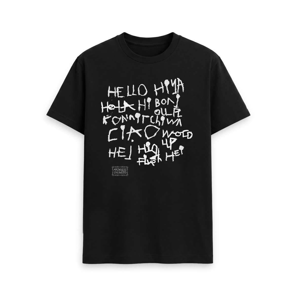 Black Printed T-shirt Front