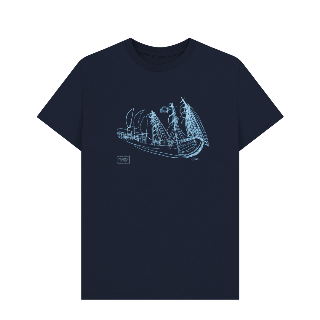 Navy Blue Printed T-shirt