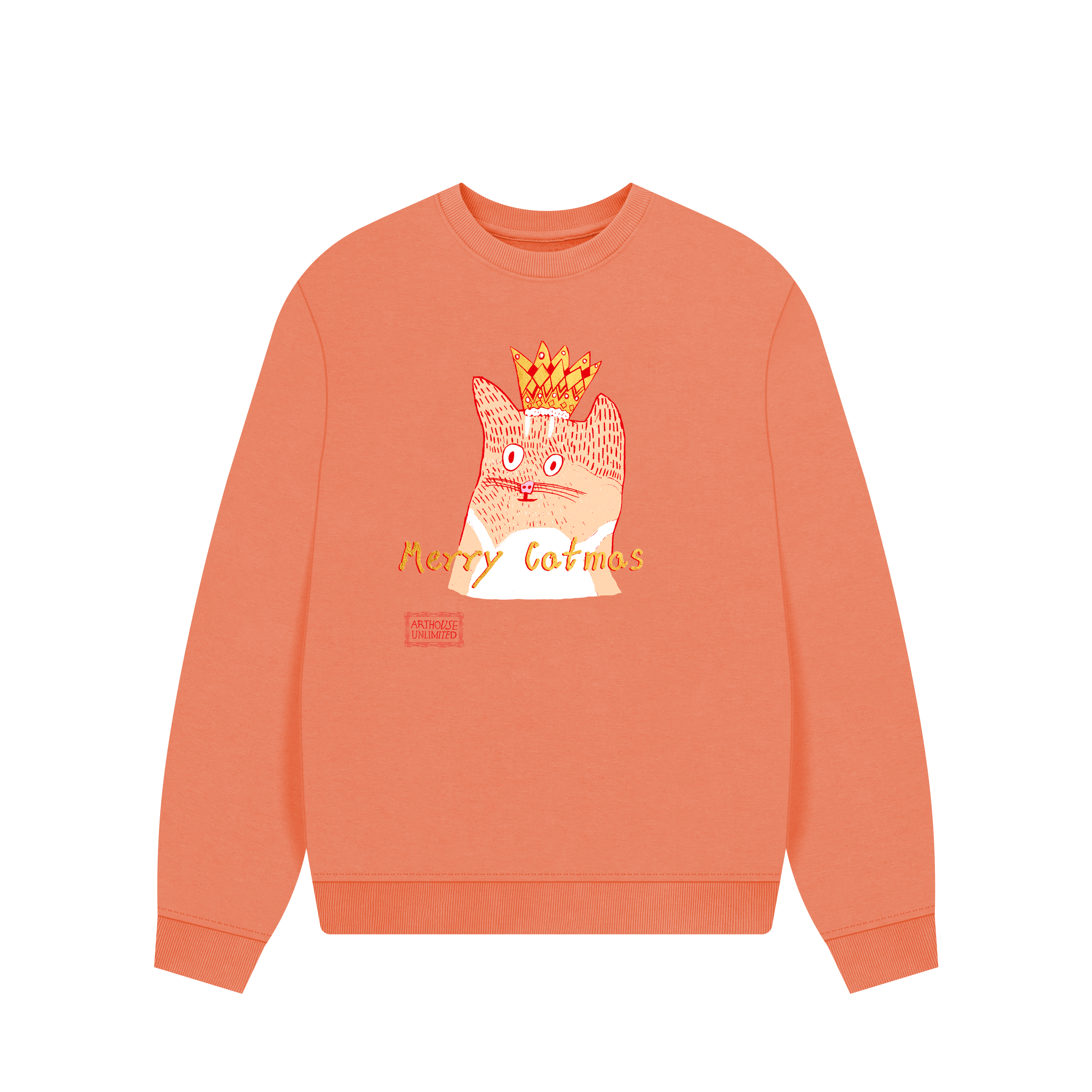 Apricot Printed Sweater Front