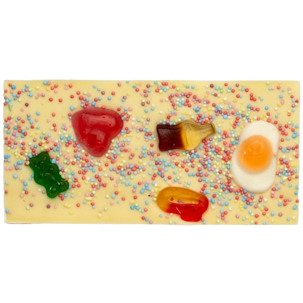 Yellow Daffodil, white chocolate bar with pick 'n' mix example
