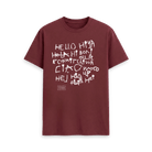 Red Wine Printed T-shirt Front