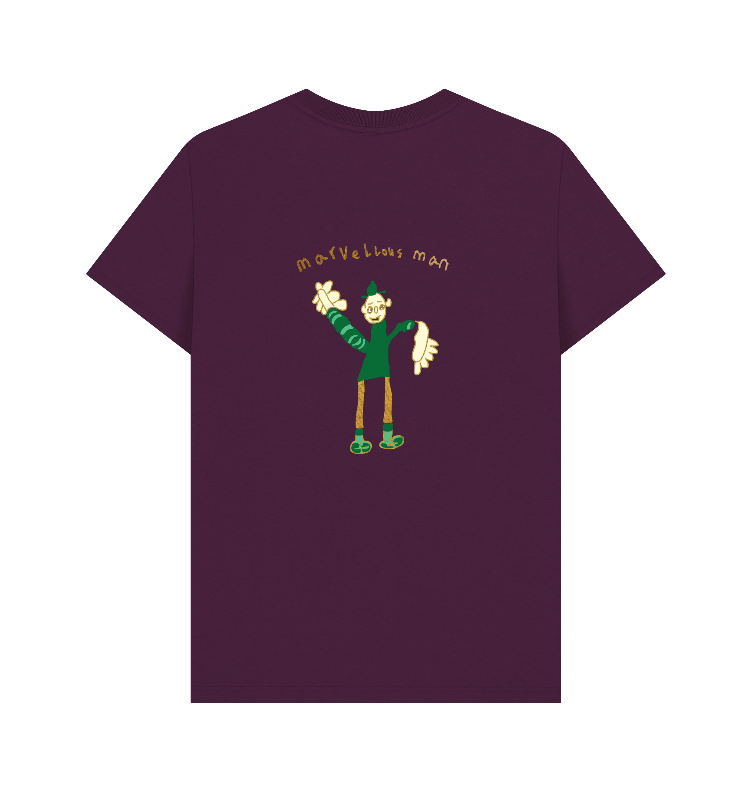 Purple Printed T-shirt Back