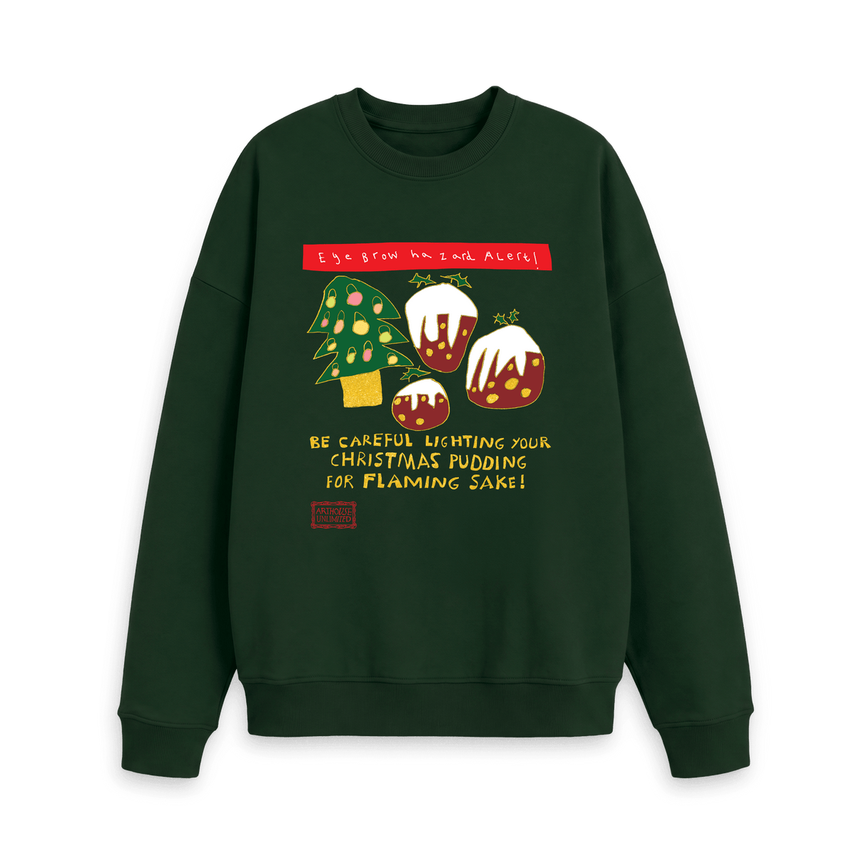 Evergreen Printed Sweater Front