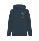 Navy Printed Hoody Front