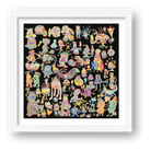 Giclee_monsters 50x50 — framed