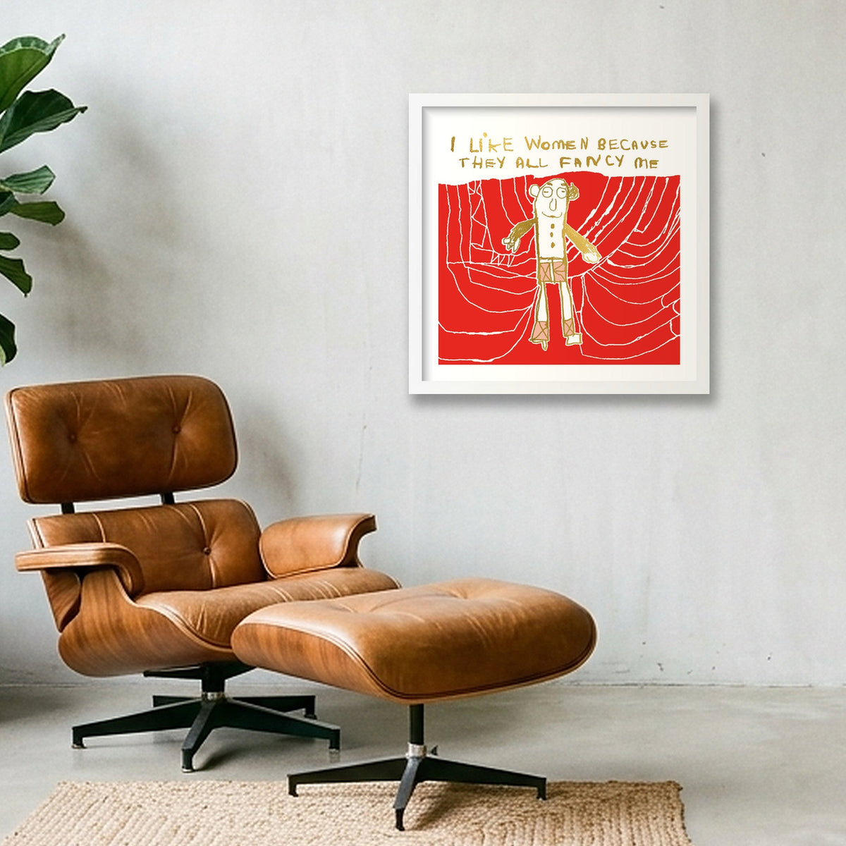 I like women 50 x 50 — 40×40cm, 16×16" White Frame