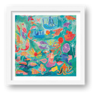 Giclee_mermaids 50x50 — framed
