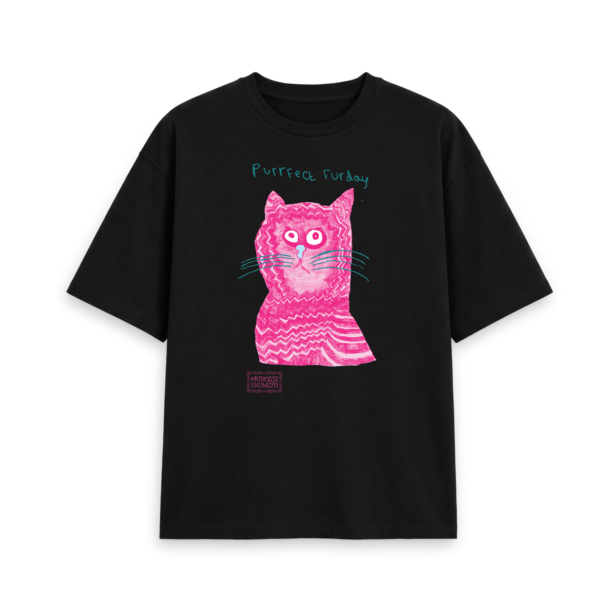Black Printed T-shirt Front