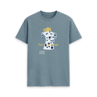 Stone Blue Printed T-shirt Front