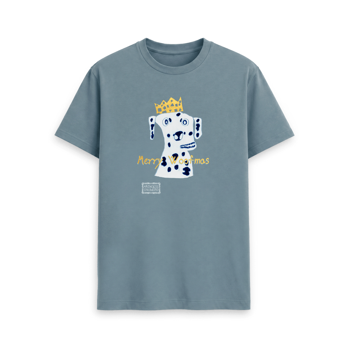 Stone Blue Printed T-shirt Front