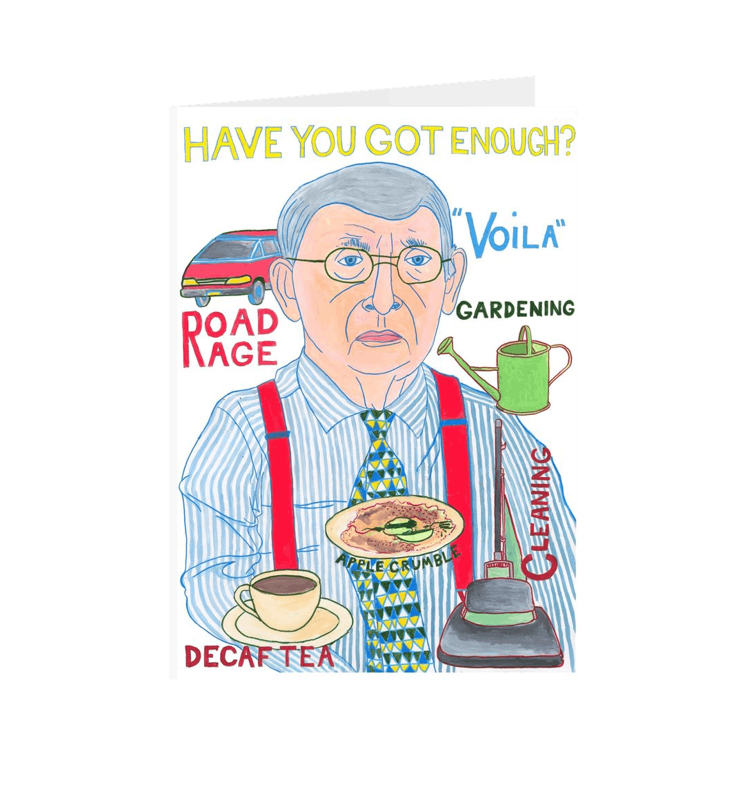 White Printed Greetings Cards Front