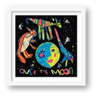 Over the Moon 50 x 50 — framed