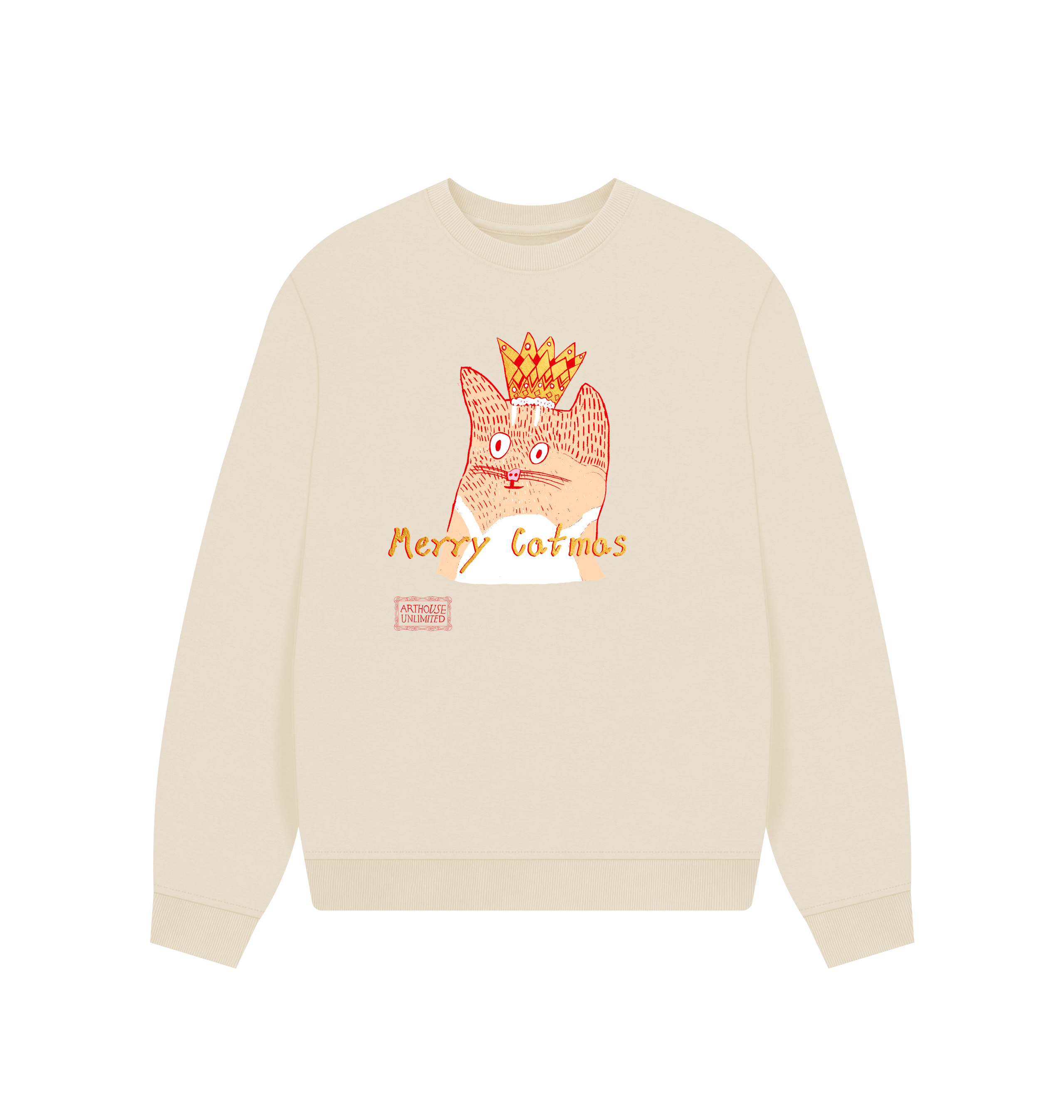 Oat Printed Sweater Front