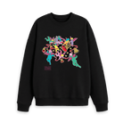 Black Printed Sweater Front