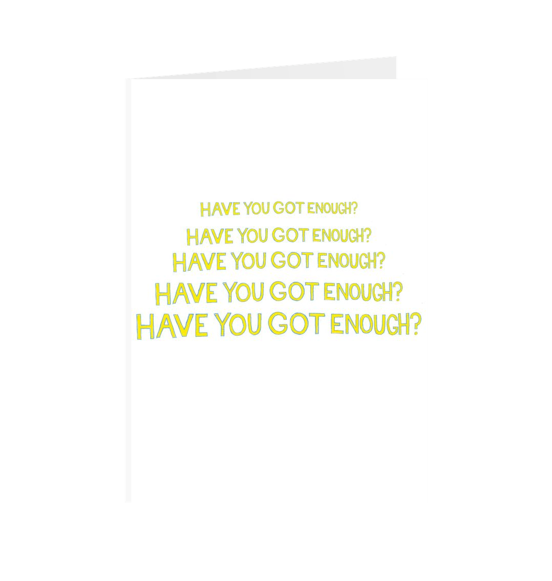 White Printed Greetings Cards Front