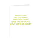 White Printed Greetings Cards Front