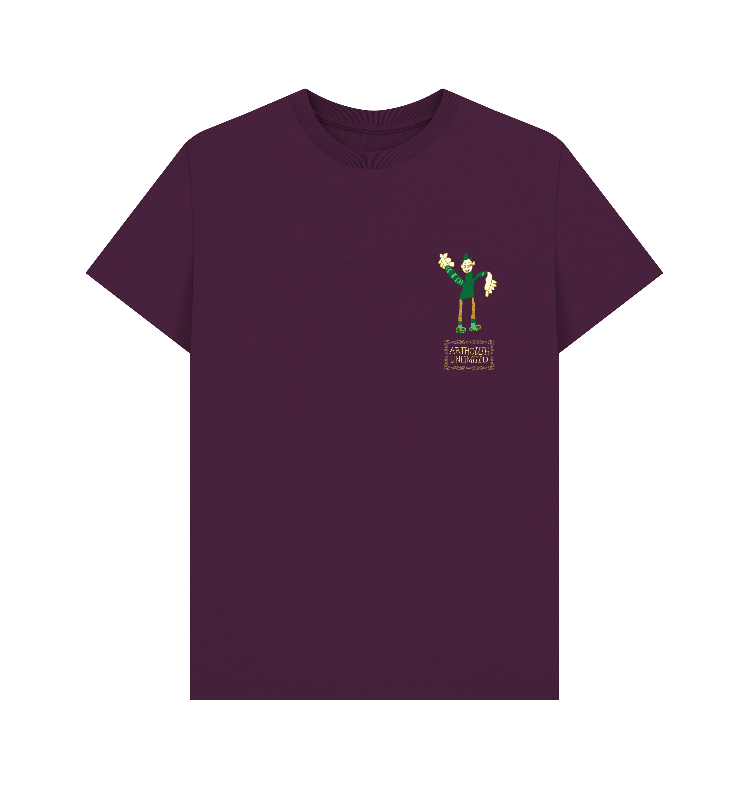 Purple Printed T-shirt Front