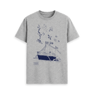 Athletic Grey Printed T-shirt Front