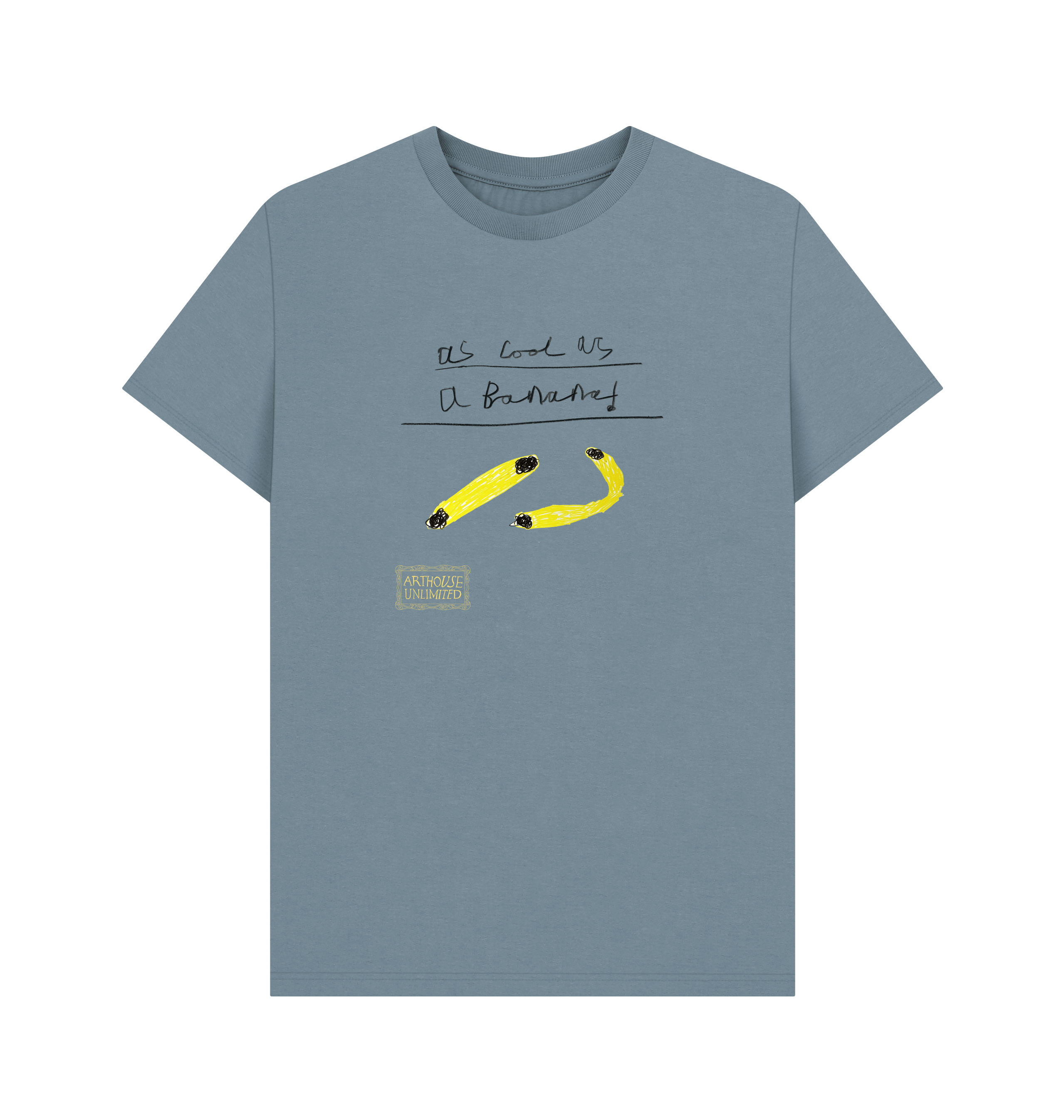 Stone Blue Printed T-shirt Front