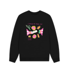 Black Printed Sweater Front